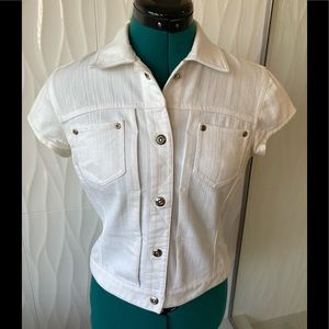 ETCETERA white jean vest